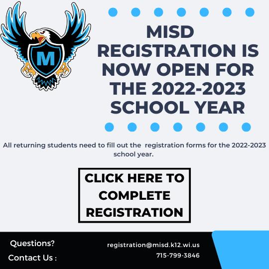 MISD Registration is now available for the 2022-23 School Year